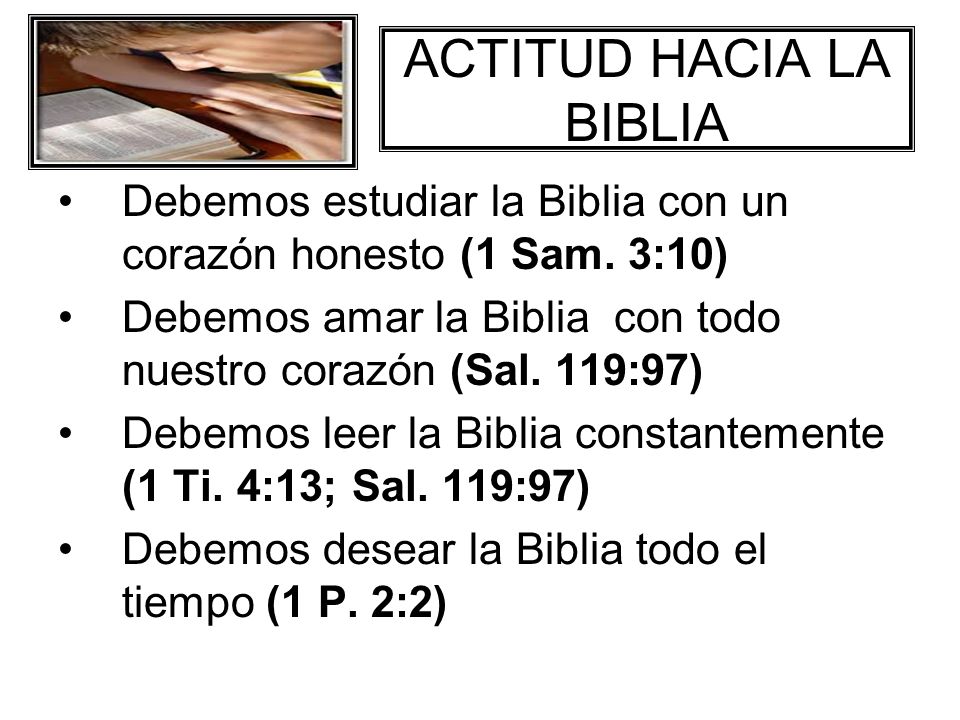 ACTITUD HACIA LA BIBLIA