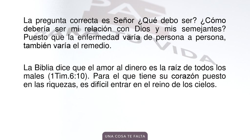 La pregunta correcta es Señor ¿Qué debo ser