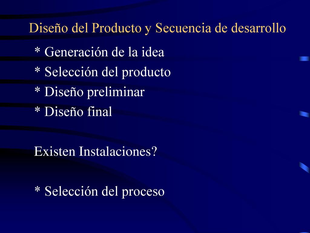 Diseño del Producto y Secuencia de desarrollo