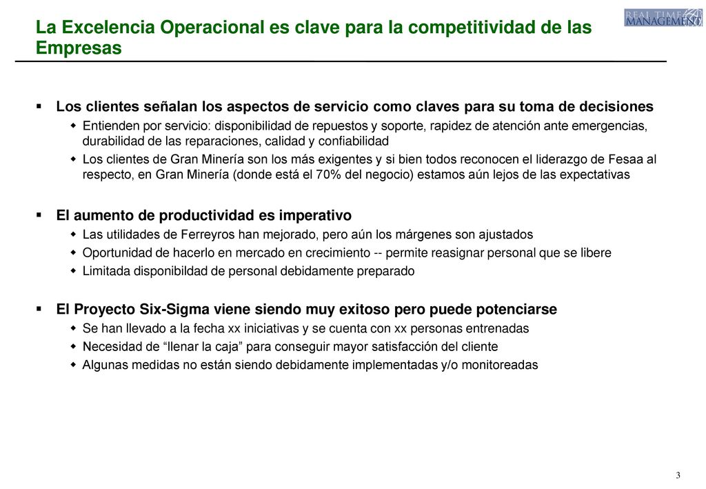 La Excelencia Operacional es clave para la competitividad de las Empresas