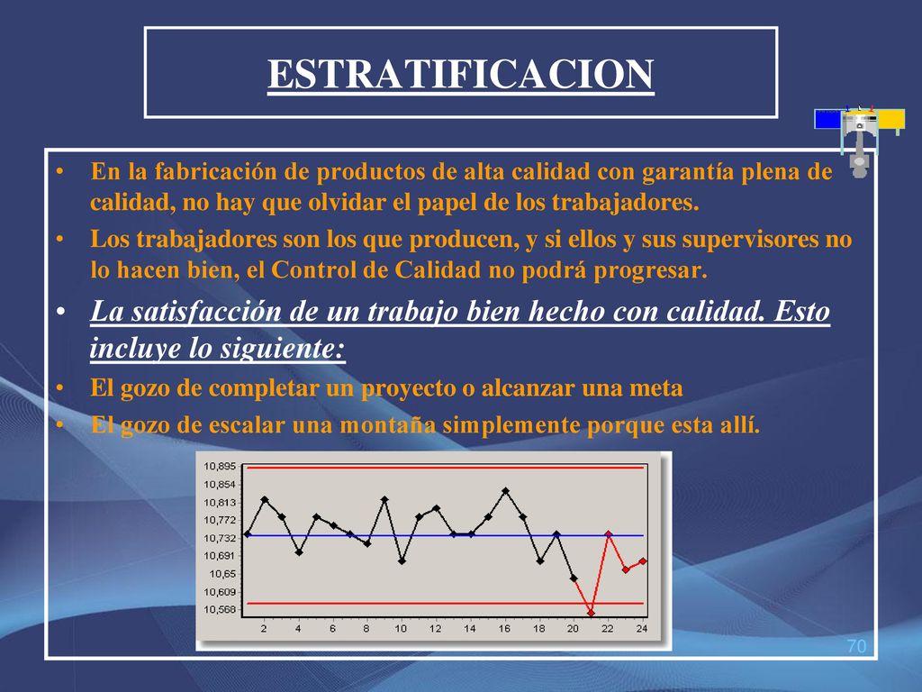 ESTRATIFICACION En la fabricación de productos de alta calidad con garantía plena de calidad, no hay que olvidar el papel de los trabajadores.