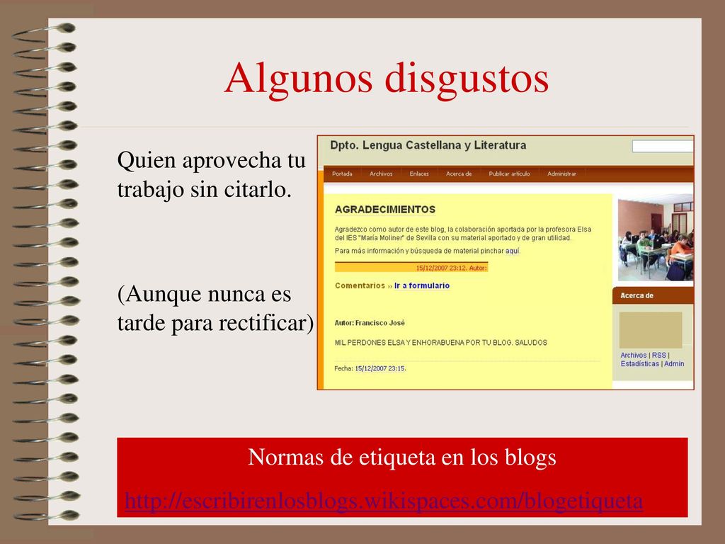 Normas de etiqueta en los blogs