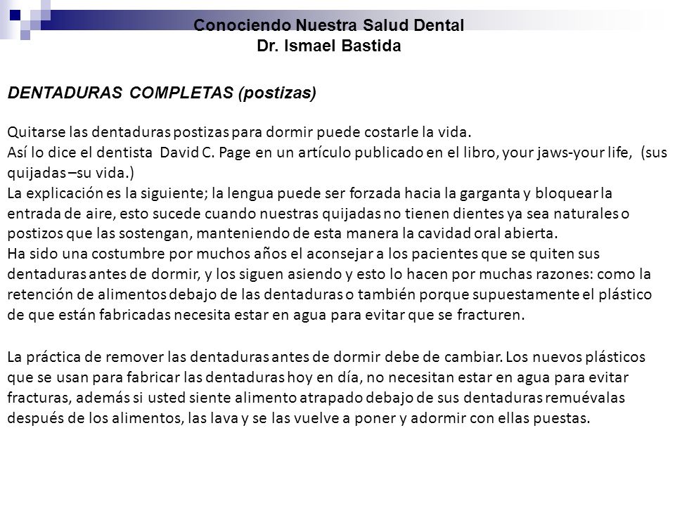 Conociendo Nuestra Salud Dental Dr. Ismael Bastida
