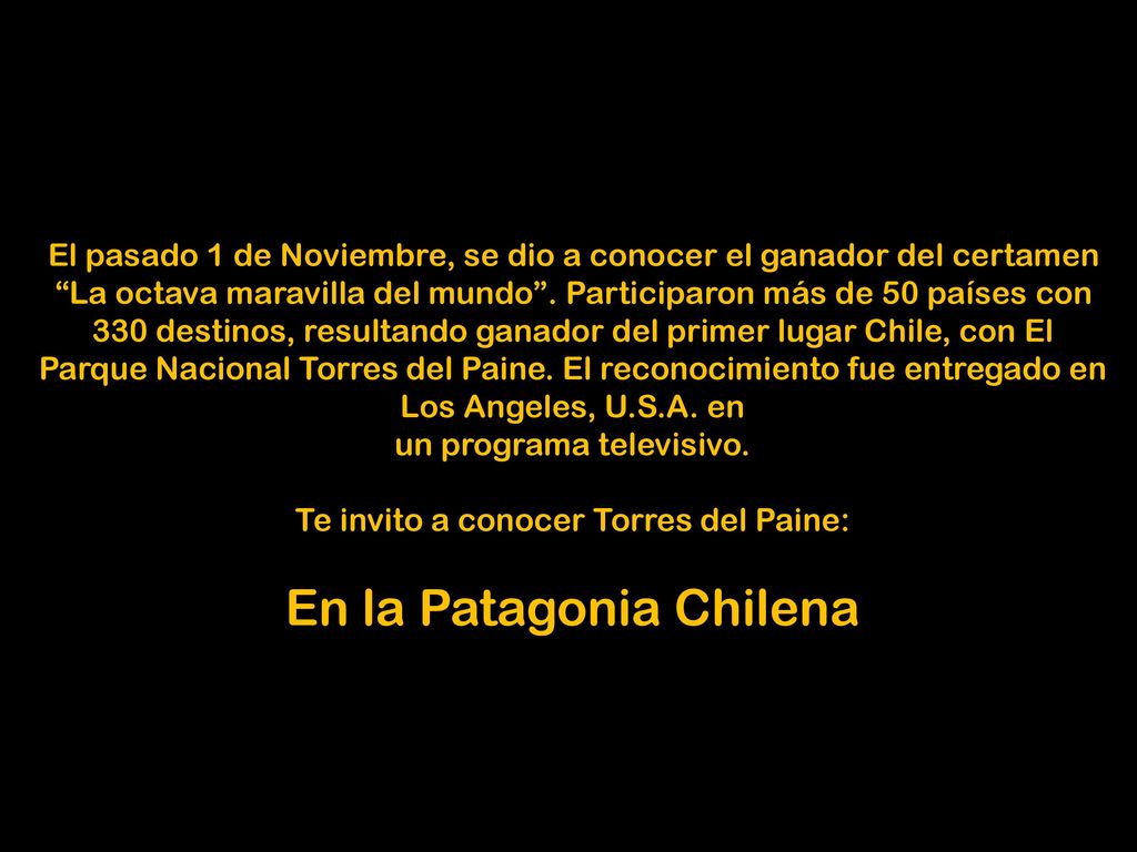 En la Patagonia Chilena