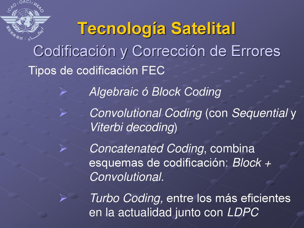 Tecnología Satelital Codificación y Corrección de Errores