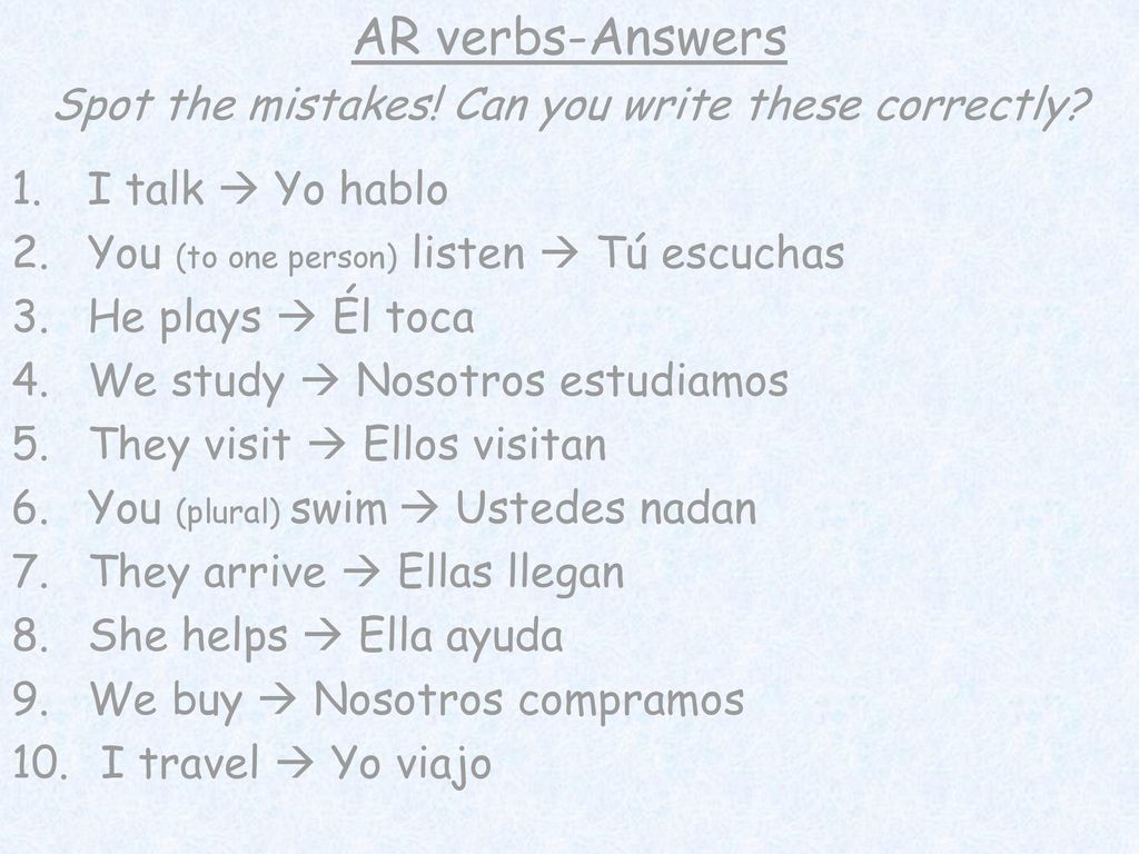 Spot the mistakes! Can you write these correctly