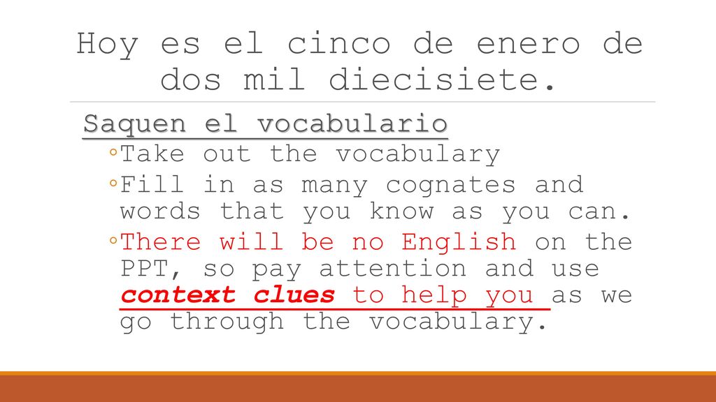 Hoy es el cinco de enero de dos mil diecisiete.