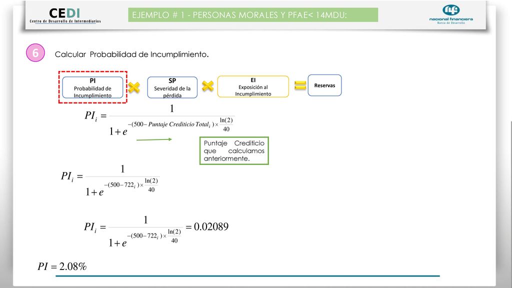 6 EJEMPLO # 1 - PERSONAS MORALES Y PFAE< 14MDU: