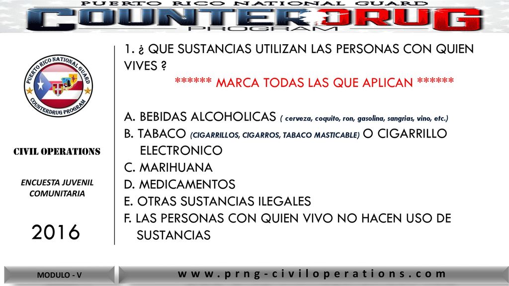 encuesta juvenil comunitaria