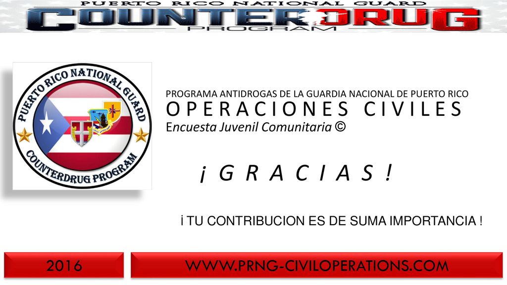 O P E R A C I O N E S C I V I L E S Encuesta Juvenil Comunitaria ©
