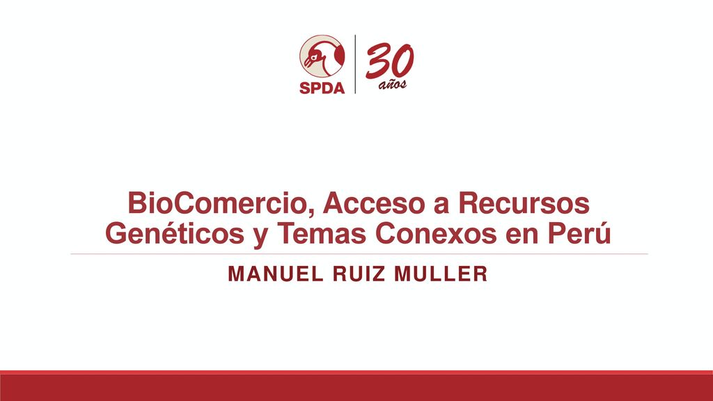 BioComercio, Acceso a Recursos Genéticos y Temas Conexos en Perú