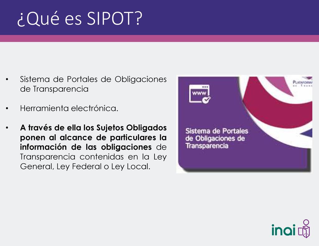 ¿Qué es SIPOT Sistema de Portales de Obligaciones de Transparencia