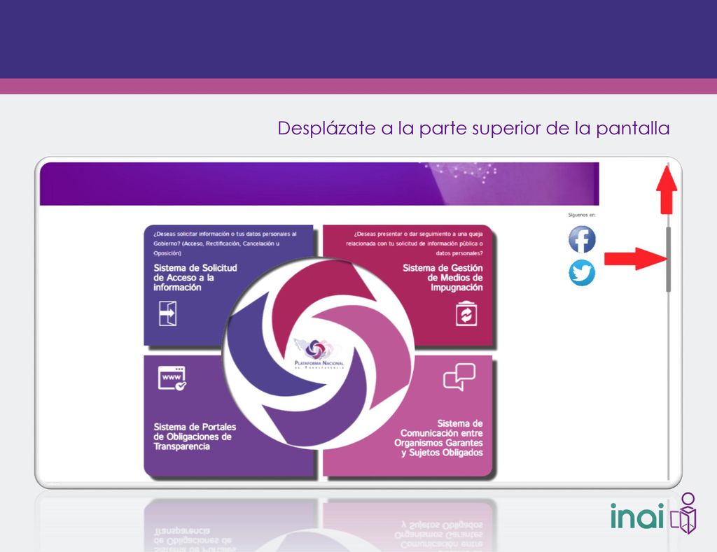 Desplázate a la parte superior de la pantalla