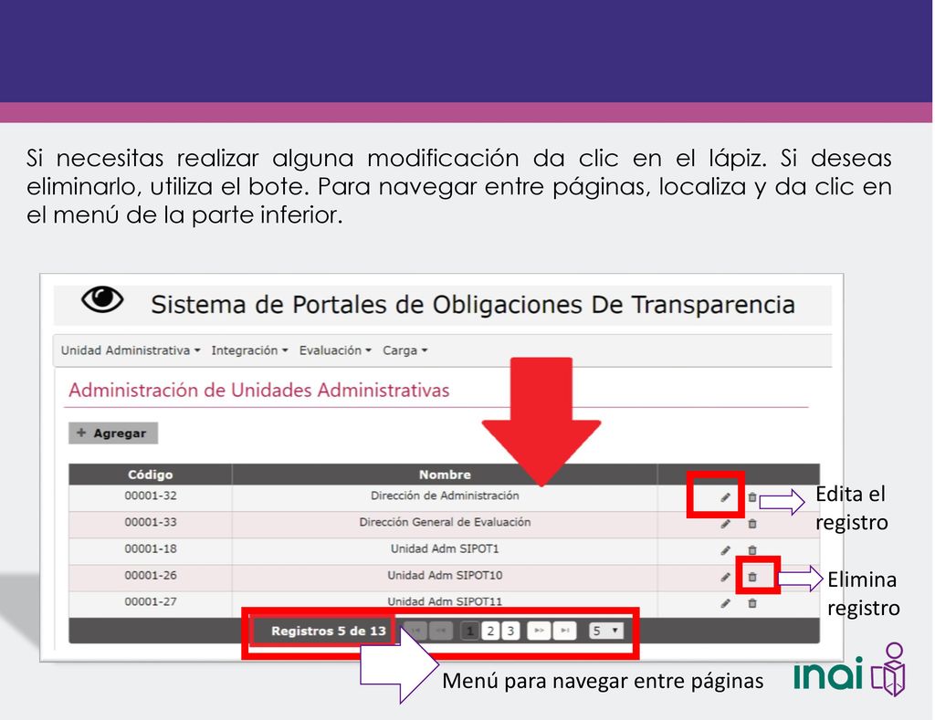 Si necesitas realizar alguna modificación da clic en el lápiz