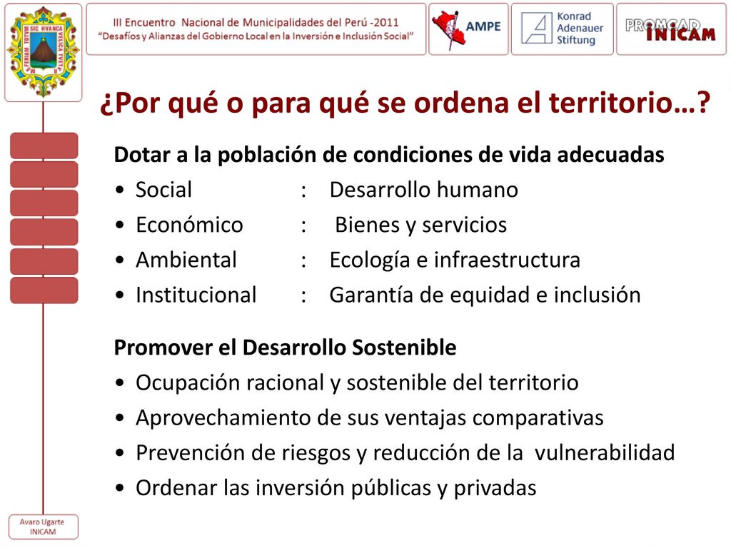 ¿Por qué o para qué se ordena el territorio…