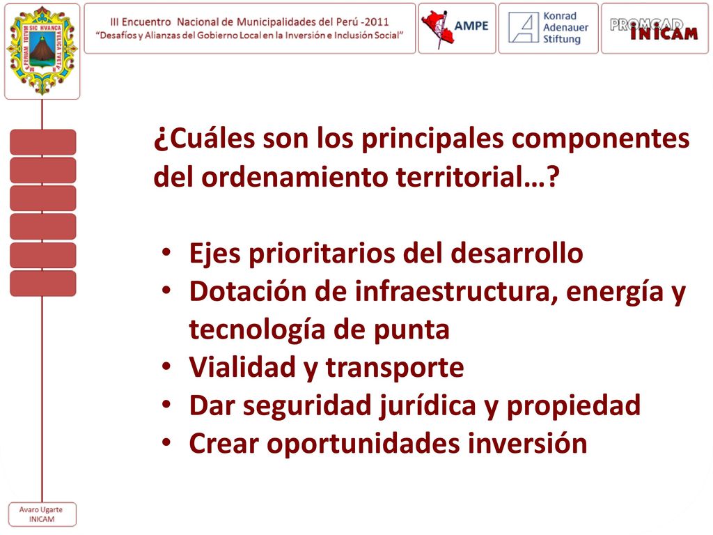 ¿Cuáles son los principales componentes del ordenamiento territorial…