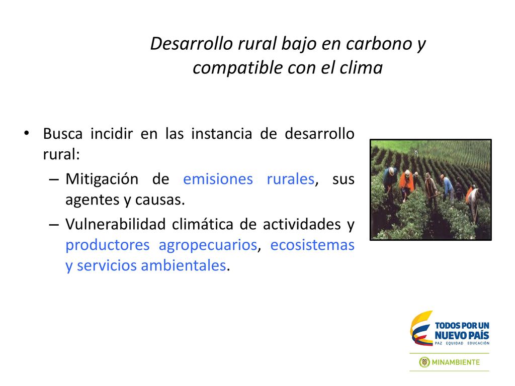 Desarrollo rural bajo en carbono y compatible con el clima
