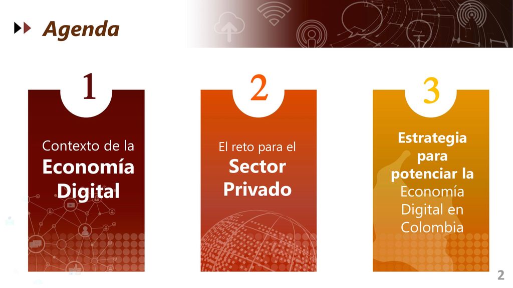 1 2 3 Agenda Estrategia para potenciar la Economía Digital en Colombia