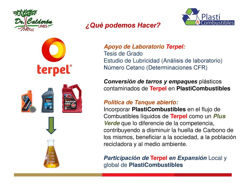 ¿Qué podemos Hacer Apoyo de Laboratorio Terpel: Tesis de Grado
