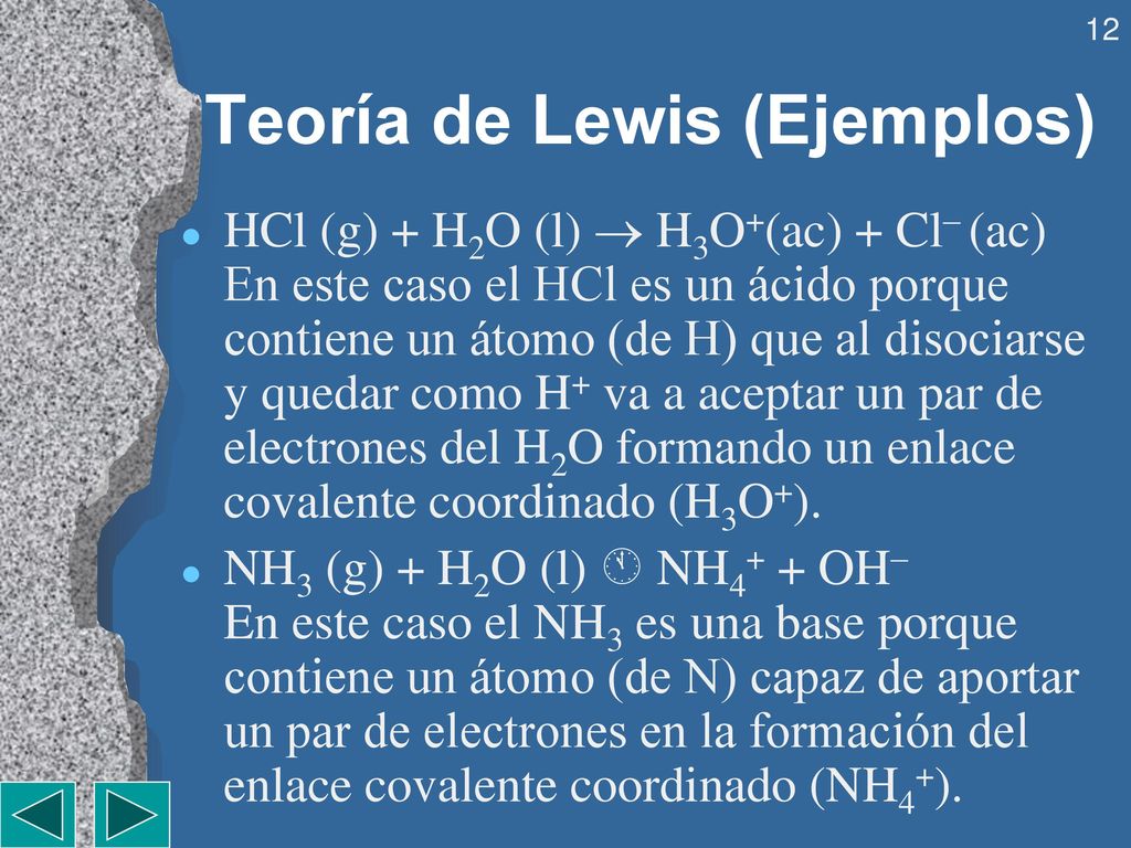 Teoría de Lewis (Ejemplos)