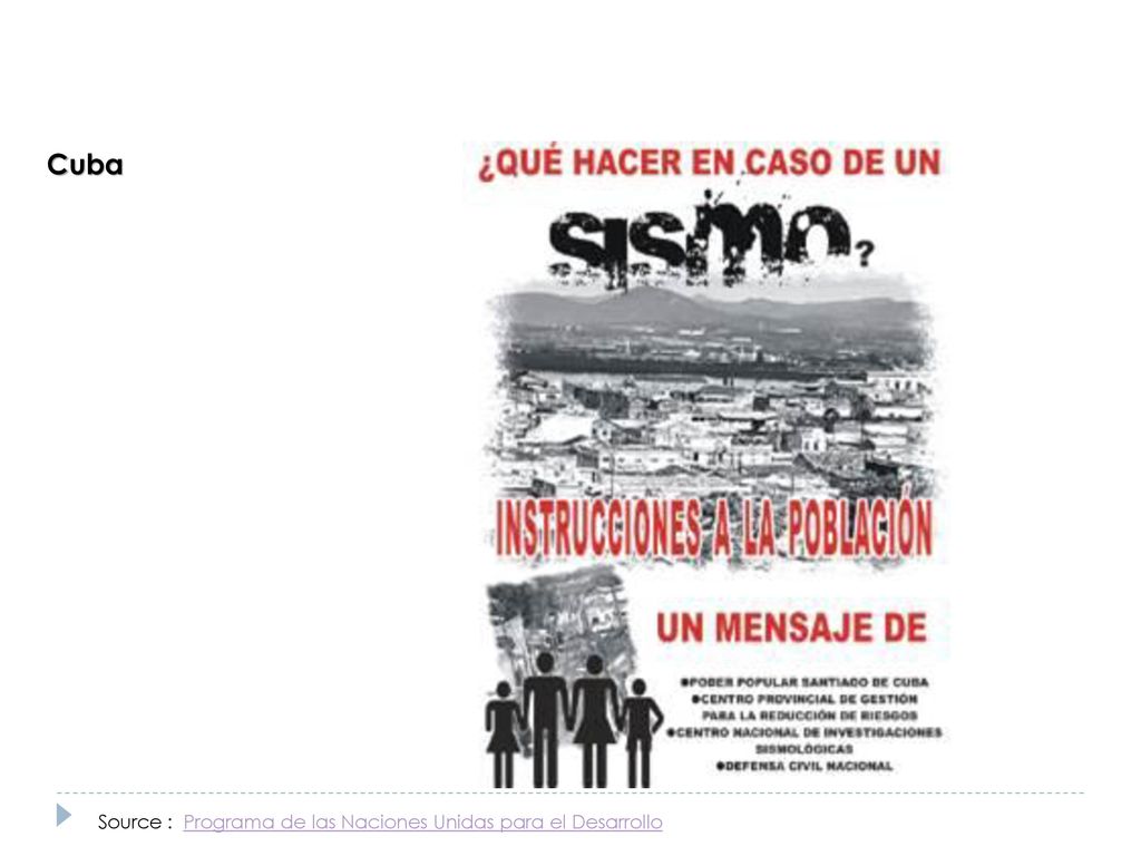 Cuba Source : Programa de las Naciones Unidas para el Desarrollo