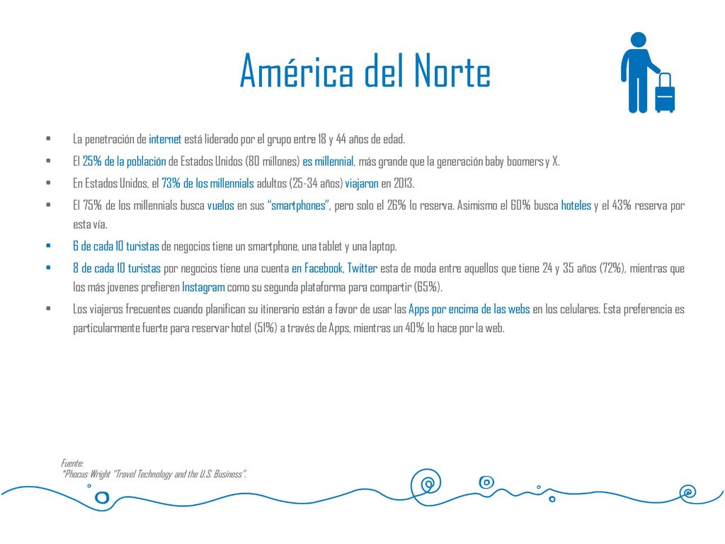 América del Norte La penetración de internet está liderado por el grupo entre 18 y 44 años de edad.