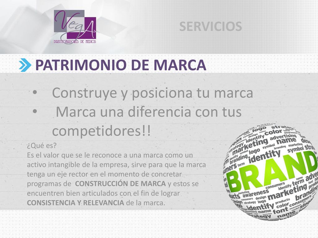 PATRIMONIO DE MARCA Construye y posiciona tu marca