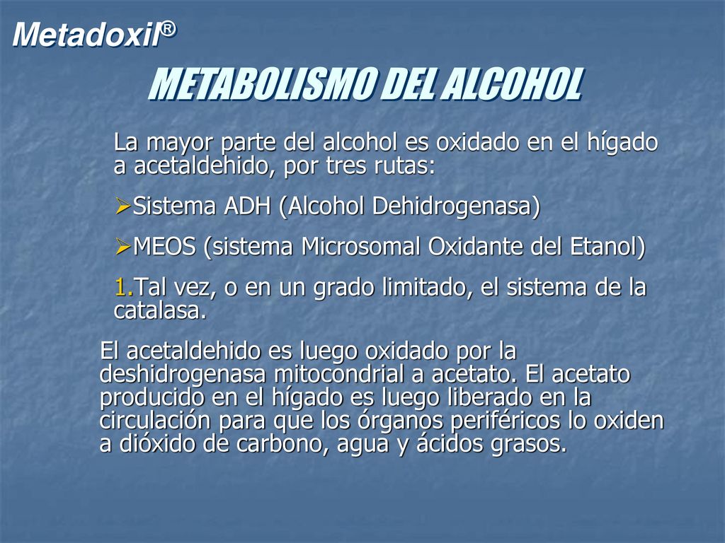 METABOLISMO DEL ALCOHOL
