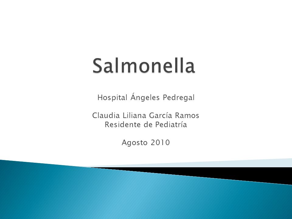 Salmonella Hospital Ángeles Pedregal Claudia Liliana García Ramos