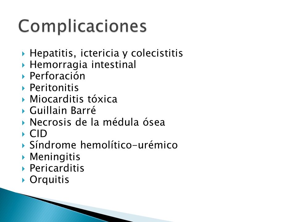 Complicaciones Hepatitis, ictericia y colecistitis
