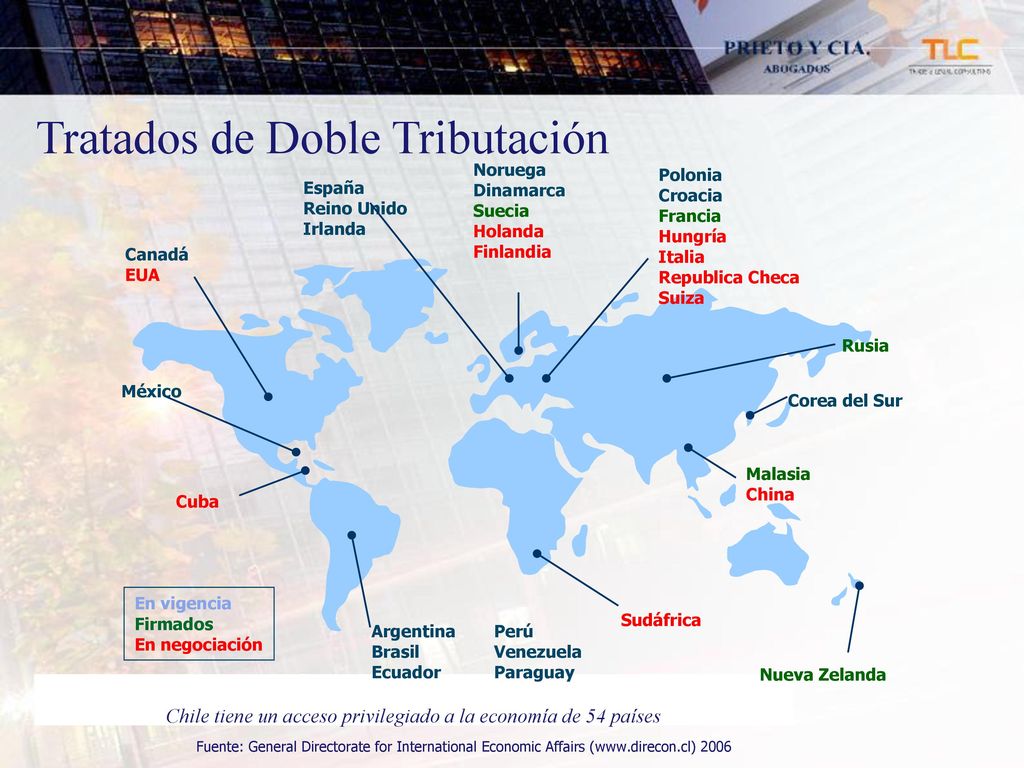 Chile tiene un acceso privilegiado a la economía de 54 países