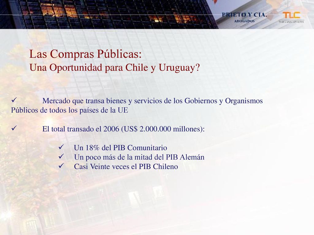 Las Compras Públicas: Una Oportunidad para Chile y Uruguay