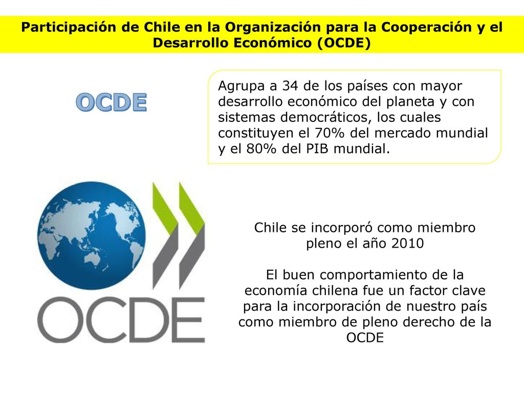 Chile se incorporó como miembro pleno el año 2010