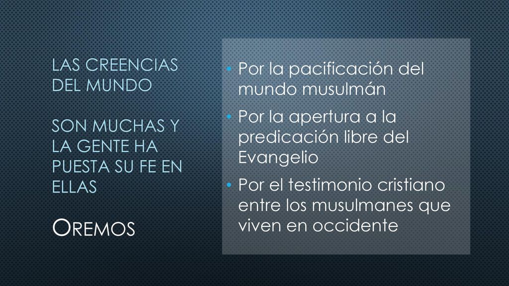 LAS CREENCIAS DEL MUNDO son muchas y la gente ha puesta su fe en ellas
