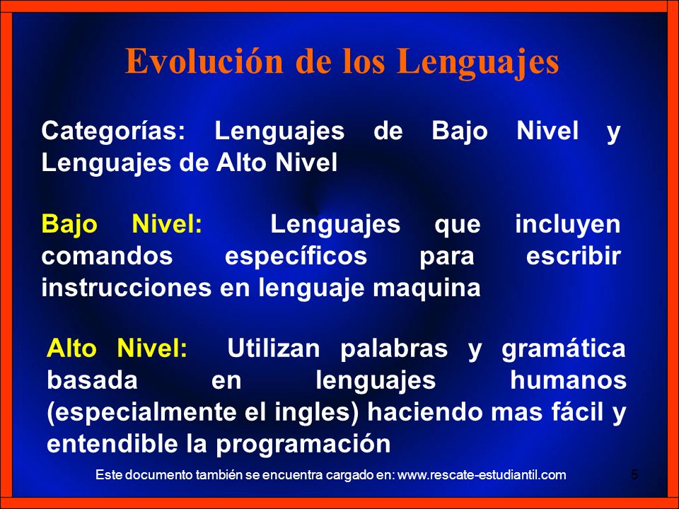 Evolución de los Lenguajes