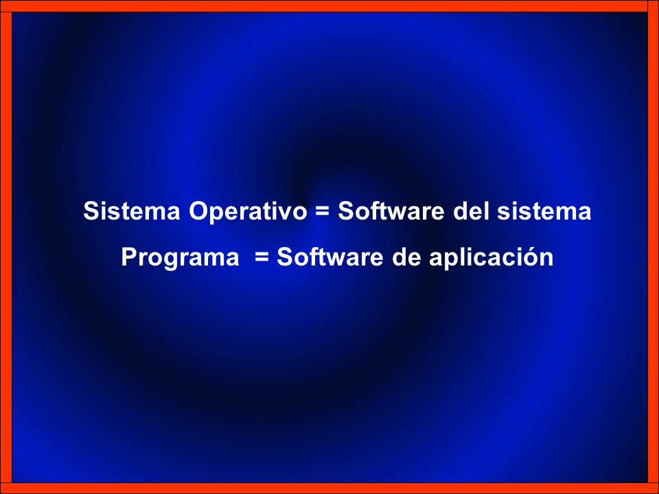 Sistema Operativo = Software del sistema