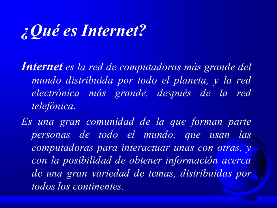 ¿Qué es Internet