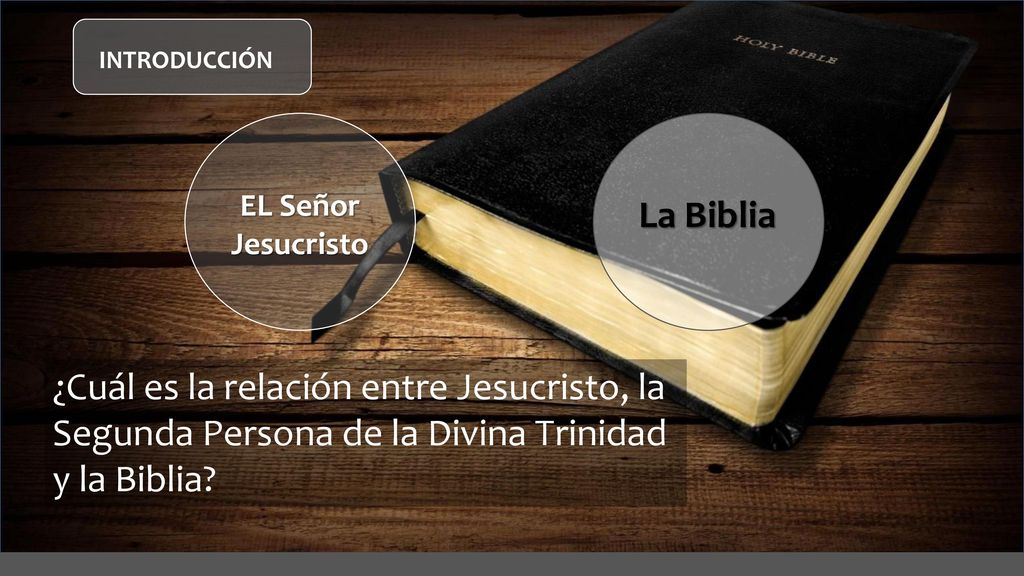 INTRODUCCIÓN EL Señor Jesucristo. La Biblia. ¿Cuál es la relación entre Jesucristo, la Segunda Persona de la Divina Trinidad y la Biblia