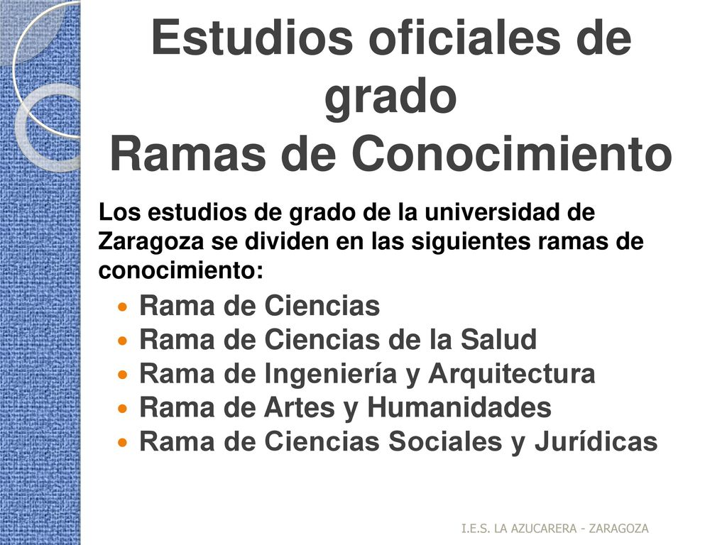 Ramas de Conocimiento Rama de Ciencias Rama de Ciencias de la Salud