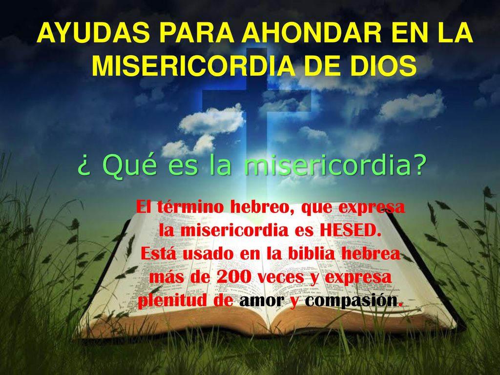 AYUDAS PARA AHONDAR EN LA MISERICORDIA DE DIOS