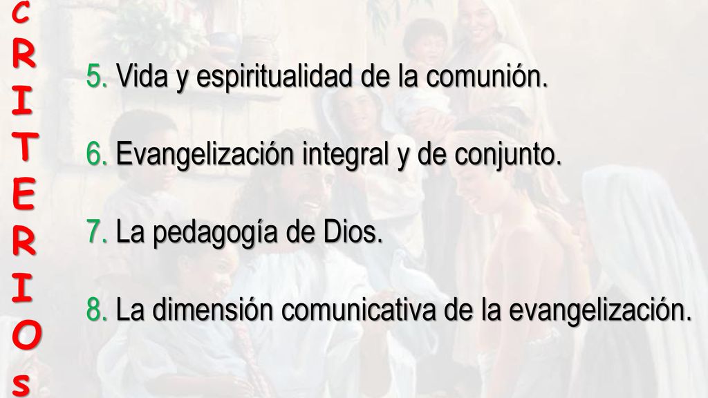 R I T E O s 5. Vida y espiritualidad de la comunión.