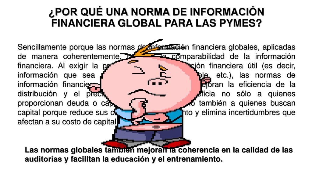 ¿POR QUÉ UNA NORMA DE INFORMACIÓN FINANCIERA GLOBAL PARA LAS PYMES