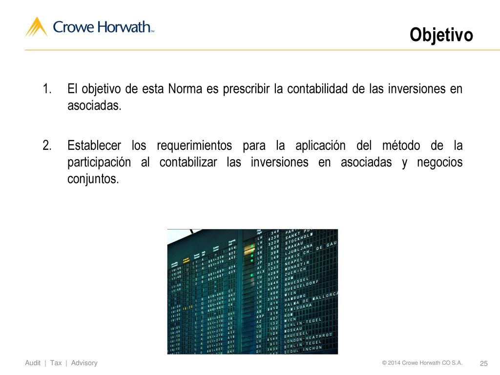 Objetivo El objetivo de esta Norma es prescribir la contabilidad de las inversiones en asociadas.