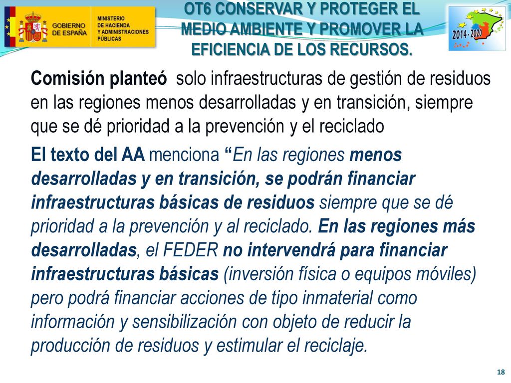 OT6 CONSERVAR Y PROTEGER EL MEDIO AMBIENTE Y PROMOVER LA EFICIENCIA DE LOS RECURSOS.