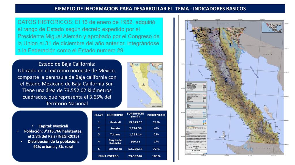 EJEMPLO DE INFORMACION PARA DESARROLLAR EL TEMA : INDICADORES BASICOS