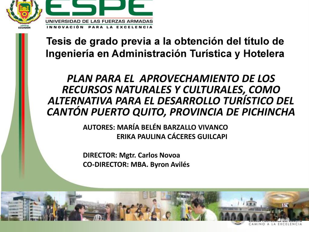 Tesis de grado previa a la obtención del título de Ingeniería en Administración Turística y Hotelera