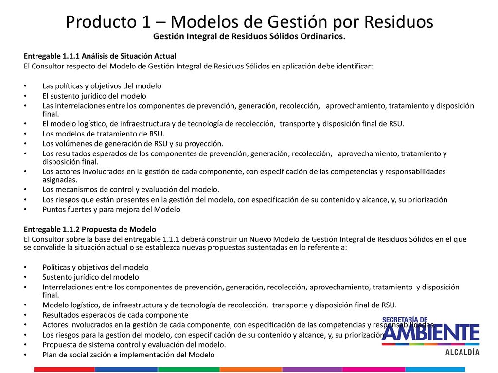 Producto 1 – Modelos de Gestión por Residuos