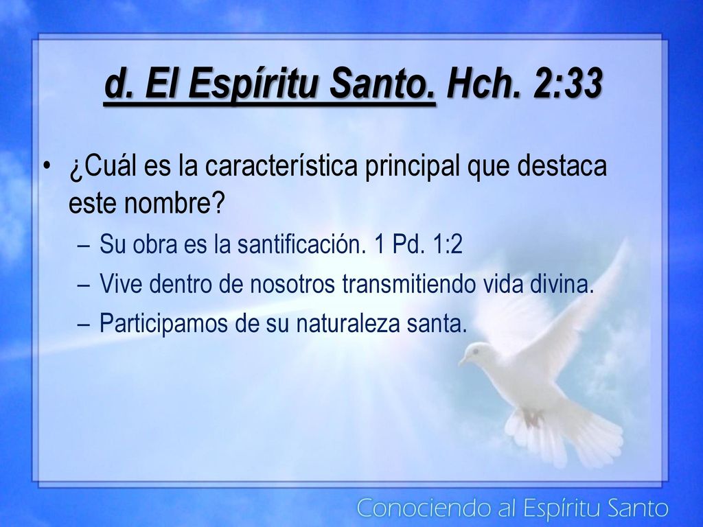 Clase 3: Los nombres del Espíritu Santo II. - ppt descargar