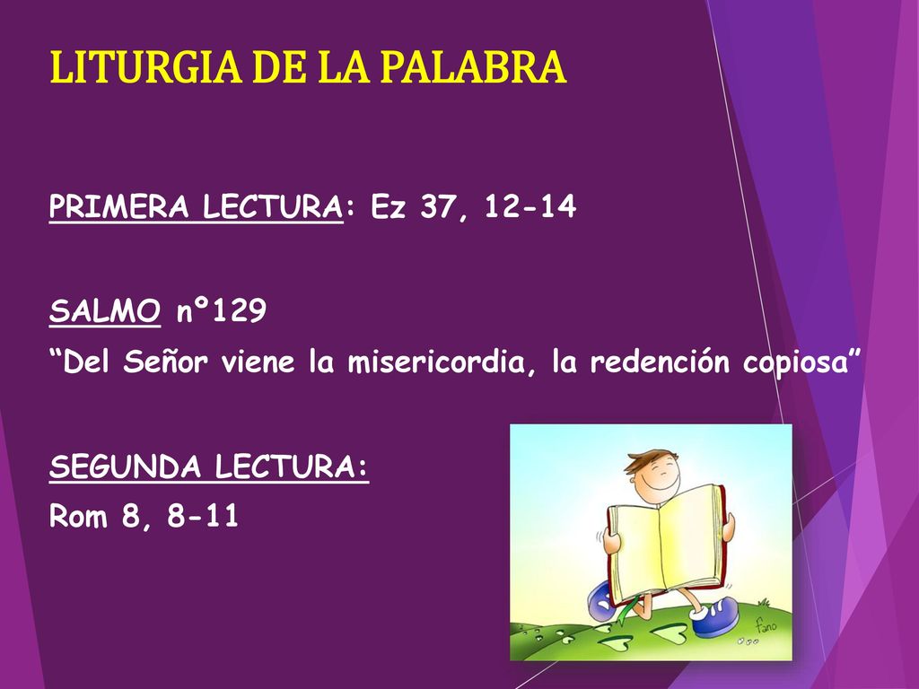 LITURGIA DE LA PALABRA PRIMERA LECTURA: Ez 37, SALMO nº129