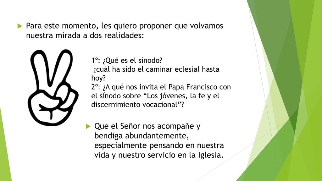 Para este momento, les quiero proponer que volvamos nuestra mirada a dos realidades:
